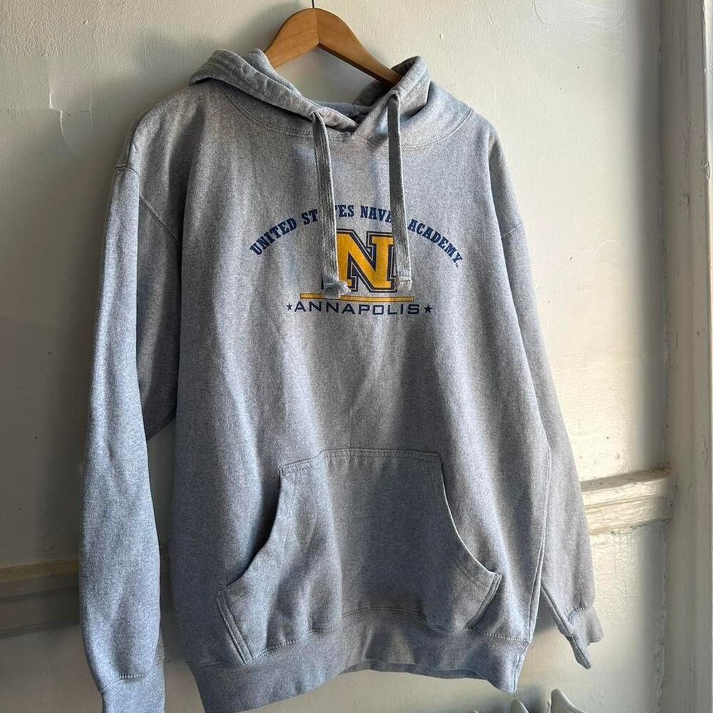 Navel Academy Men's Grey Hoodie